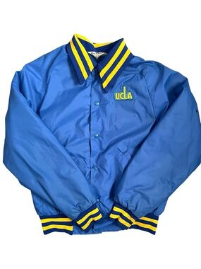 Vintage 70s 80s Don Alleson UCLA Bruins Varsity Bomber Jacket Blue Gold Size M